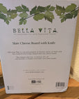 Bella Vita Slate Cheese Board with Knife