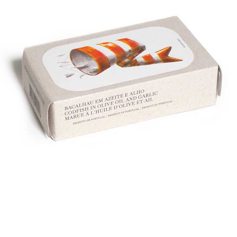 cod fish box Jose Gourmet Codfish in Olive Oil & Garlic