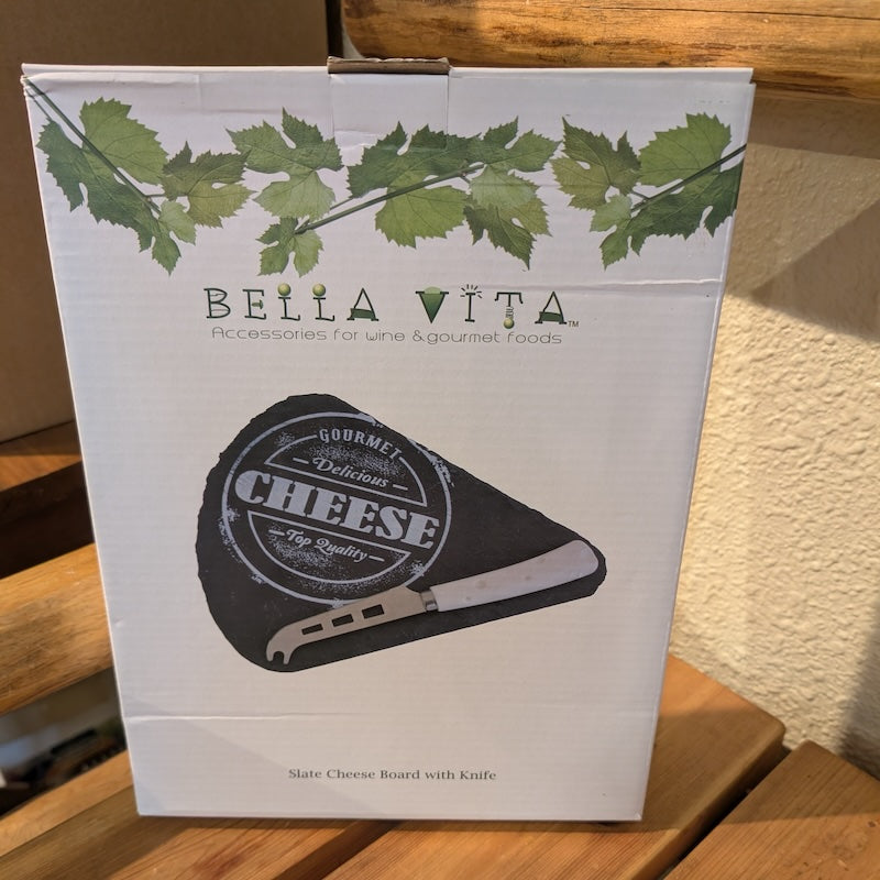 Bella Vita Slate Cheese Board with Knife