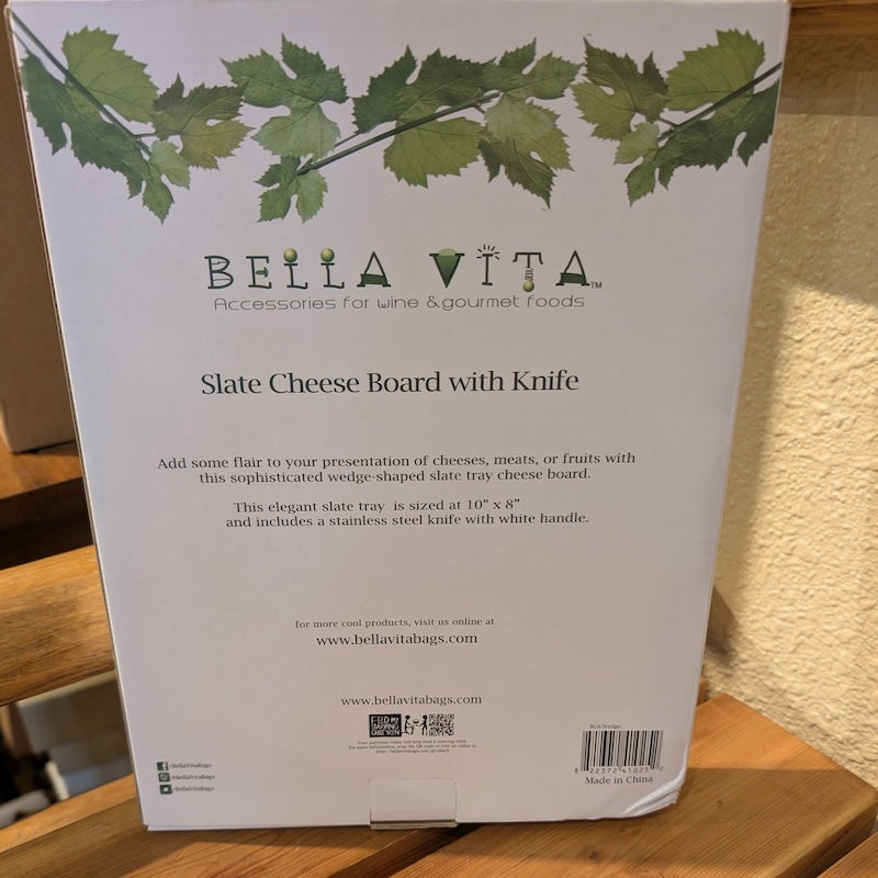 Bella Vita Slate Cheese Board with Knife