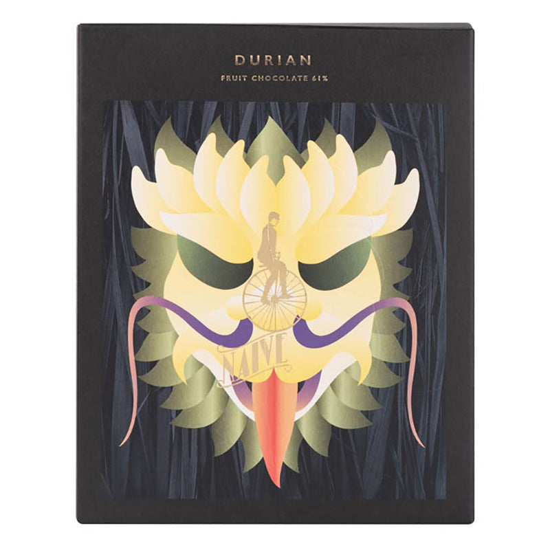 Naive Durian Fruit Dark / Milk Chocolate Bar, 61%