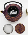 Purple Shippo Cast Iron Tea Pot 32oz