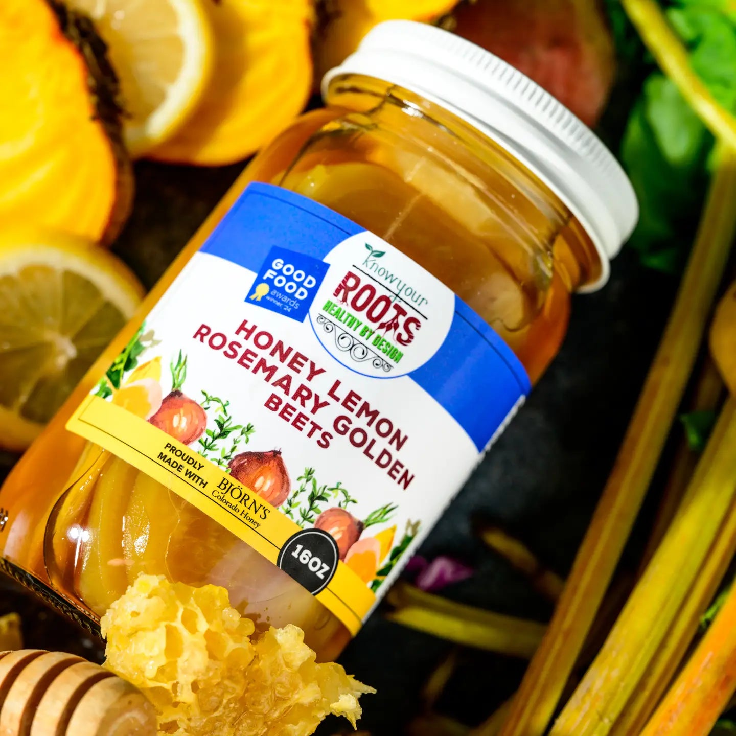 Know Your Roots Honey Lemon Rosemary Golden Beets