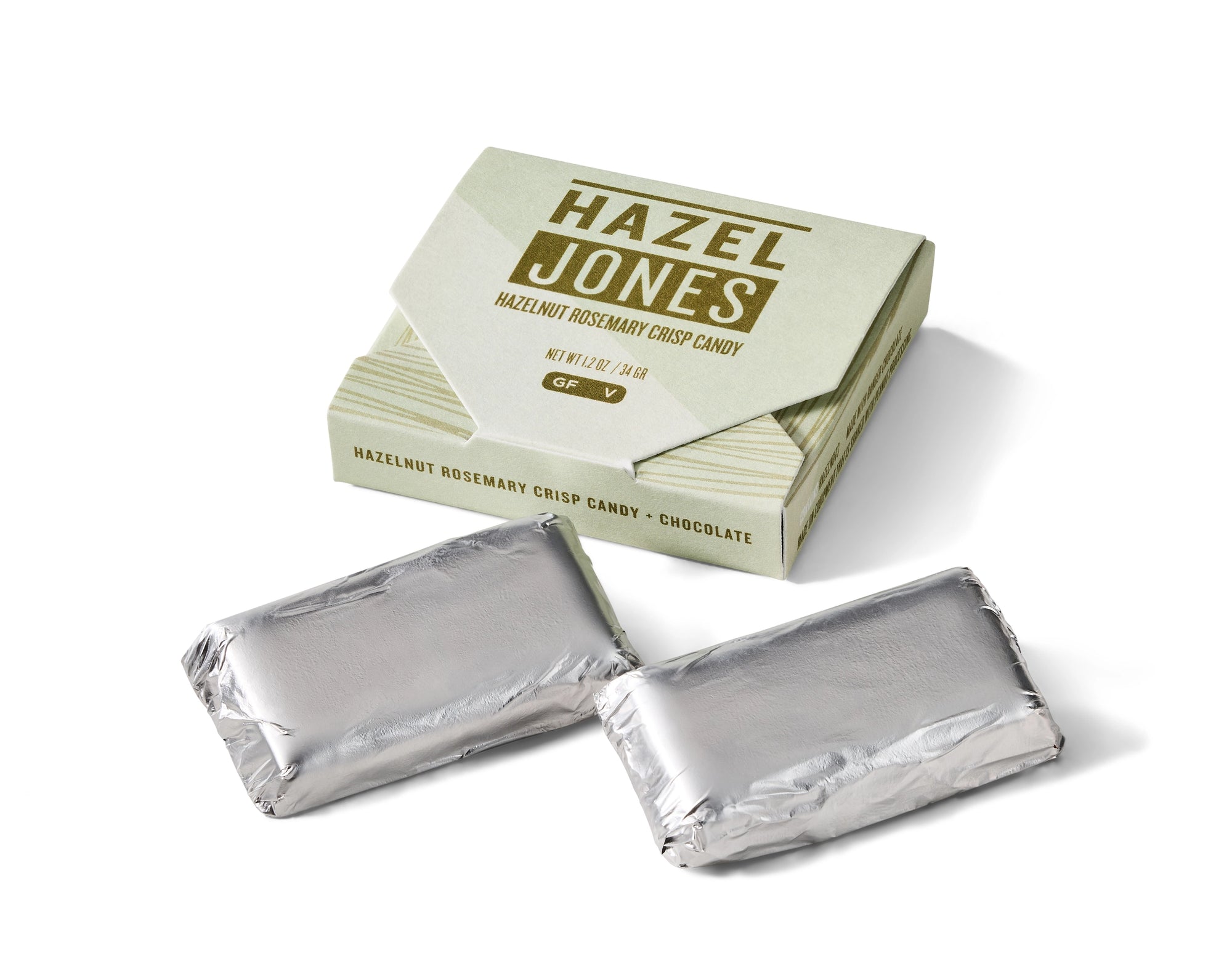 Hazel Jones - Hazelnut Rosemary Crisp Candy in 70% Chocolate